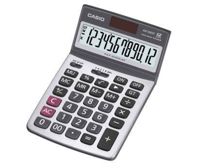 [CAS-MSC-ACC-AX120ST-GY-123] Casio AX-120ST - Calculadora de Mesa / 12 Dígitos / Gris