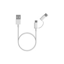 Xiaomi Mi - Cable 2 en 1 Micro-USB con Conector  USB-C / Blanco 