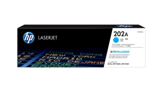 [HPE-PRT-TON-CF501A-CY-320] HP 202A Cian Original LaserJet Cartucho de Tóner 