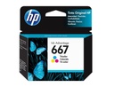 HP 667 Tricolor Ink Cartridge