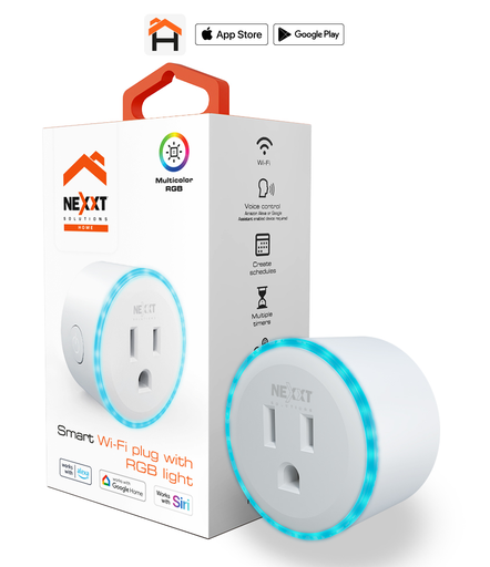 [NEX-NET-GAD-S610-WH-124] Nexxt NHP-S610 -  Enchufe inteligente Wi-Fi / RGB / Blanco