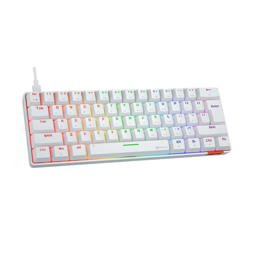 [KYM-GAM-MET-MK005-WH-124] Meetion MK005 Teclado Mecánico de Gaming 60% - Blanco