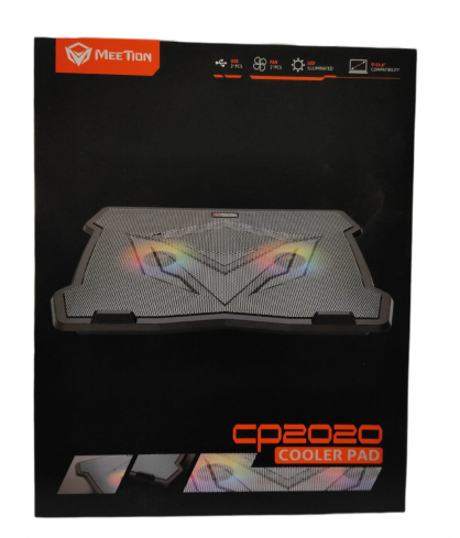 [MET-GAM-ACC-CP2020-BK-224] Meetion MT-CP-2020 Cooling Pad para Laptop Gaming - 2*Abanico