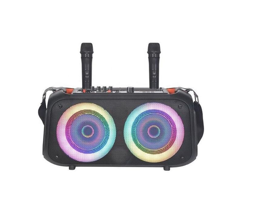 [HAV-SPK-ACC-SQ127BT-BK-224] Havit SQ127BT - Portable Speaker / Bluetooth / RGB / Karaoke System with 2 Microphones / Black