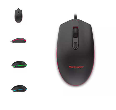 [MUL-ACC-ACC-MO298-BK-324] Multilaser MO298 - Ratón Gaming Led / USB / Negro