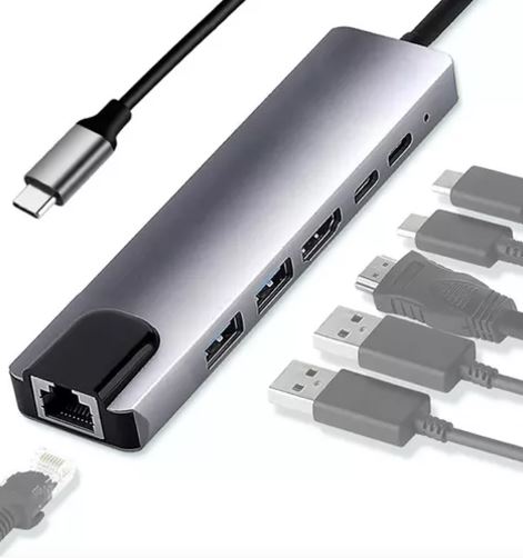 [LAP-ACC-ZOE-ZOCA128-NA-224] Zoecan ZO-CA128 Docking 6-in-1 USB-C / HDMI, RJ45, USB3.0 *2, USB-C