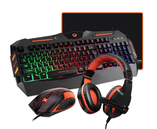 [MET-GAM-ACC-C500-BK-420] Meetion C500 Combo Gamer - Headset , Mouse , Keyboard , Mouse Pad / Black