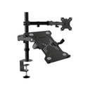 Klip KMM-301 - Double Arm for Monitors from 19" to 32" and 15.6" Laptop / Black