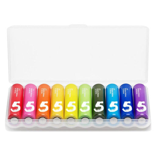 [BAT-CON-XIA-Z15-NA-125] XIAOMI ZI5 Batería AA Alcalina de Colores - 10-Pack
