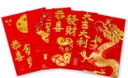 Sobres Rojo de fortuna / paquete de 6pcs. 