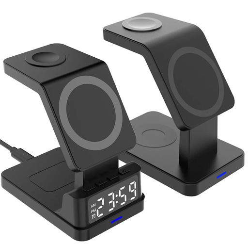 [GEN-MSC-ACC-MAGCHARG-BK-225] Genérico Cargador inalámbrico magnético 4 en 1 con pantalla Digital