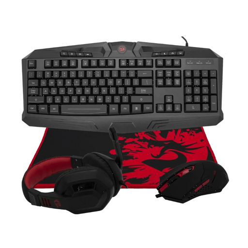 [KYM-GAM-RED-S101BA2-BK-225] REDRAGON S101-BA-2 Gaming Essential Combo 4-in-1 / Keyboard, Mouse, Headset &amp; Mousepad