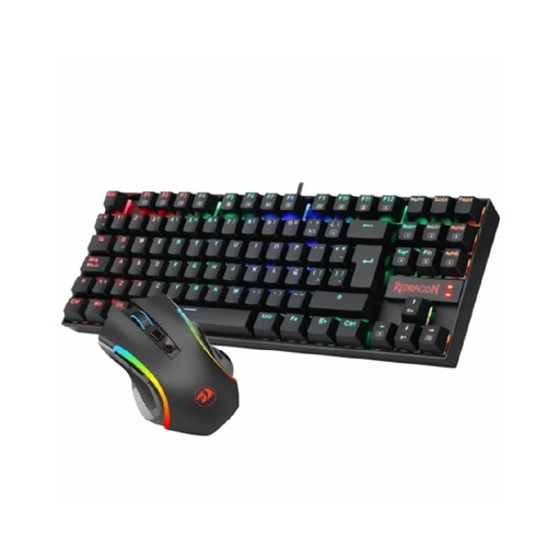 [KYM-GAM-RED-K552RGBBA-BK-225] REDRAGON Gaming Essential Combo - Backlit LED TKL Mechanical Gaming Keyboard + Mouse