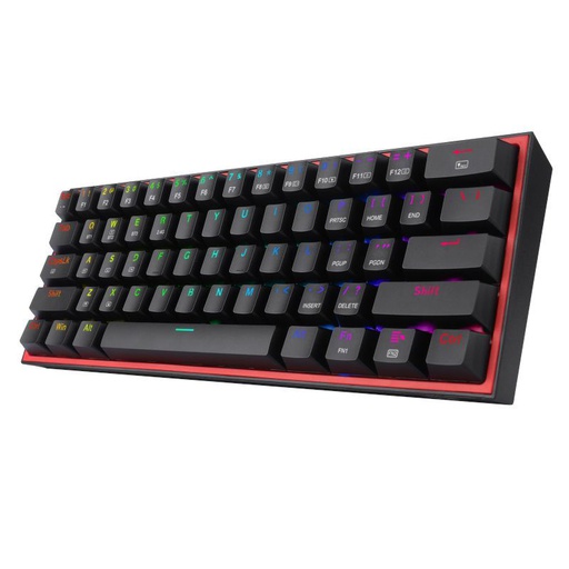 [KYM-GAM-RED-K616RGB-BK-225] REDRAGON FIZZ PRO 60% Wireless Mechanical Gaming Keyboard - 2.4GHz, BT, USB / Black
