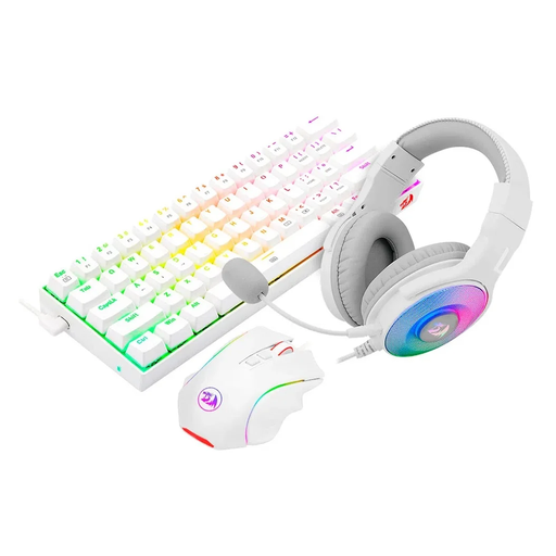 [KYM-GAM-RED-S129W-WH-225] REDRAGON S129W Gaming Essential Mechanical Combo 3-in-1 / Keyboard, Mouse, Headset &amp; Mousepad
