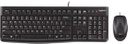Logitech MK120 Wired Combo Keyboard + Mouse / USB / English / Black 