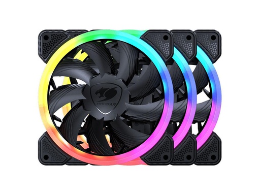 [COU-CPU-ACC-CFVK12HB3RGB-121-BK] Cougar Vortex VK120 PWM ARGB HDB Kit -  3x120mm Cooling Fan / Black