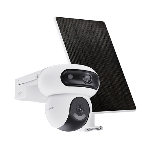 [EZV-CAM-SUR-HB90KIT-NA-425] Ezviz HB90 DUAL KIT 2K Outdoor Smart Wifi Camera + Solar Panel / IP66/ 360° / White   